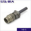 Conector circular rosqueado de 5 pinos, conector da série MIL-C-5015 MS3100A14-5P, MS3101A14-5P, MS3106A14S-5S, MS3102A14S-5P, MS3108A14S-5S